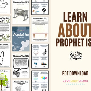 Prophet Isa (AS) Resource | Preschool Curriculum | Homeschool Printable | Digital | Islam | Muslim | Kindergarten Download