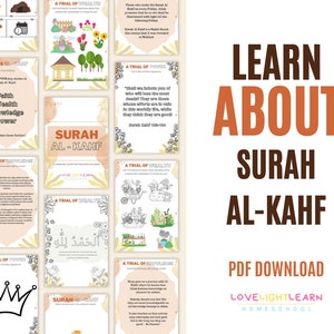 Surah Al Kahf Learning Pack | Jummah | Friday | Islam | Digital | Printable | Learning Duas | Surah Kahf | Muslim