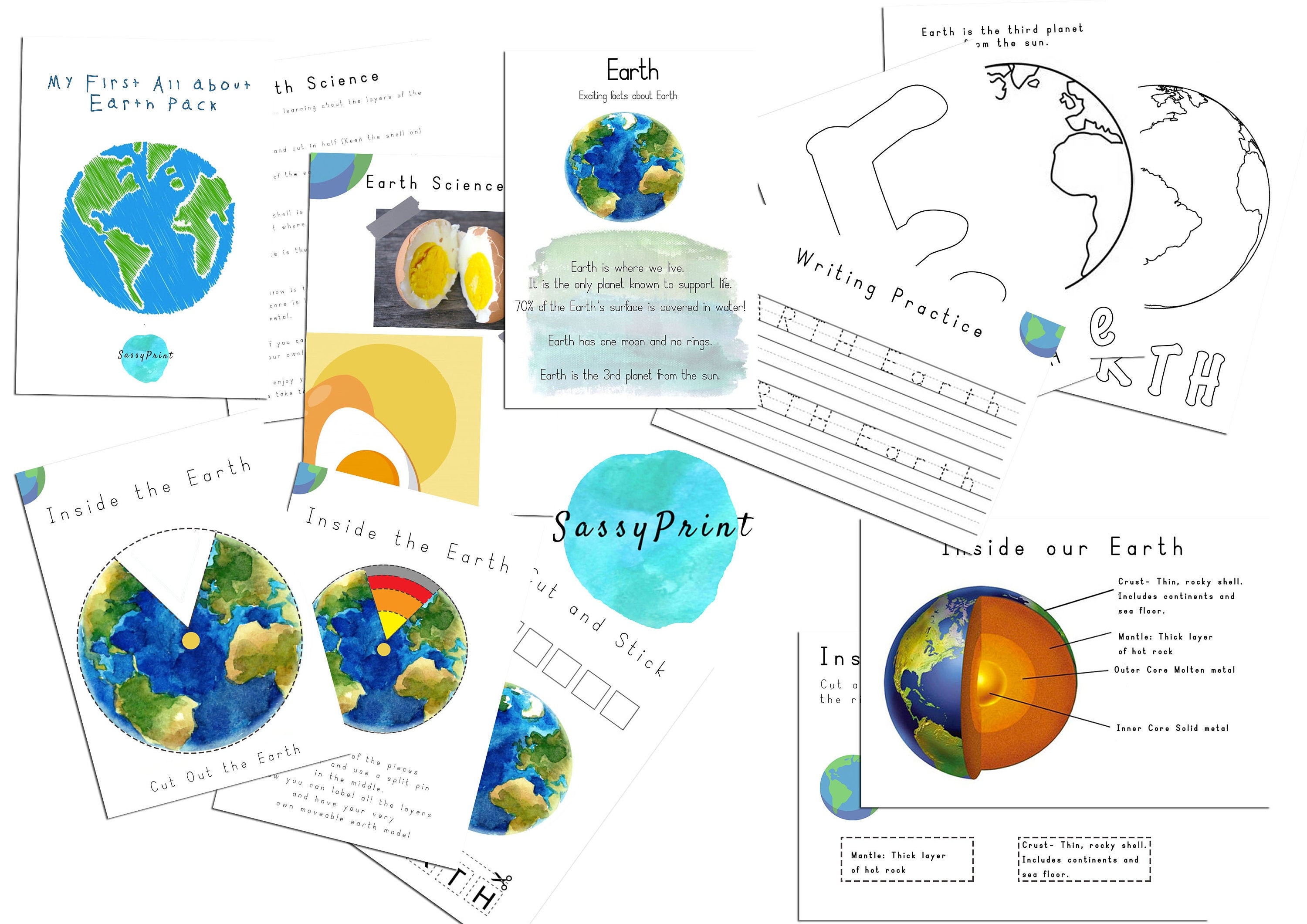 My first About Earth Printable Preschool Curriculum | Etsy