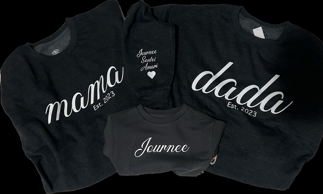 Mama & Dada Sweatshirts - Etsy