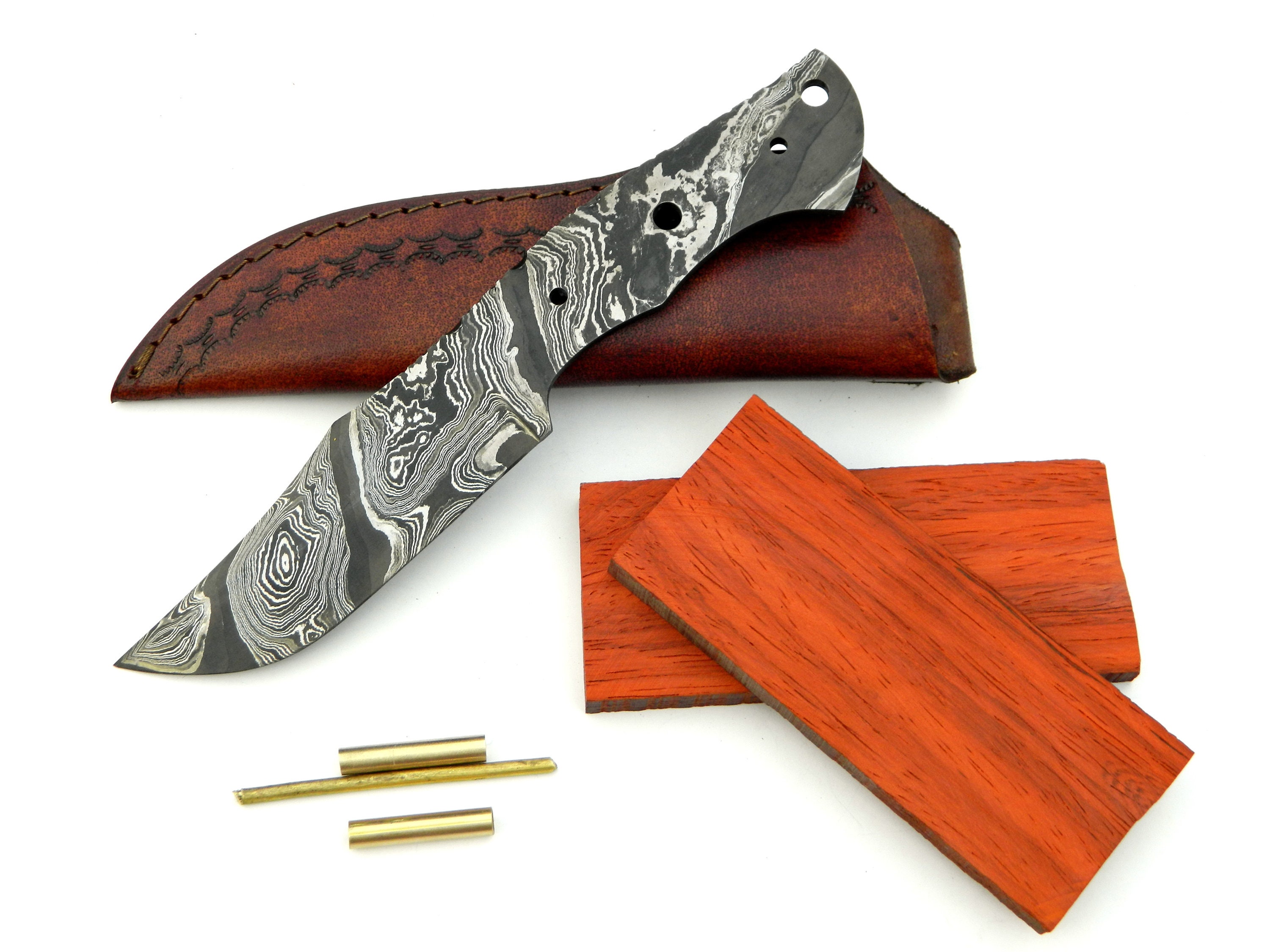 Knife Making Kit Hand Damascus Steel Small Etsy