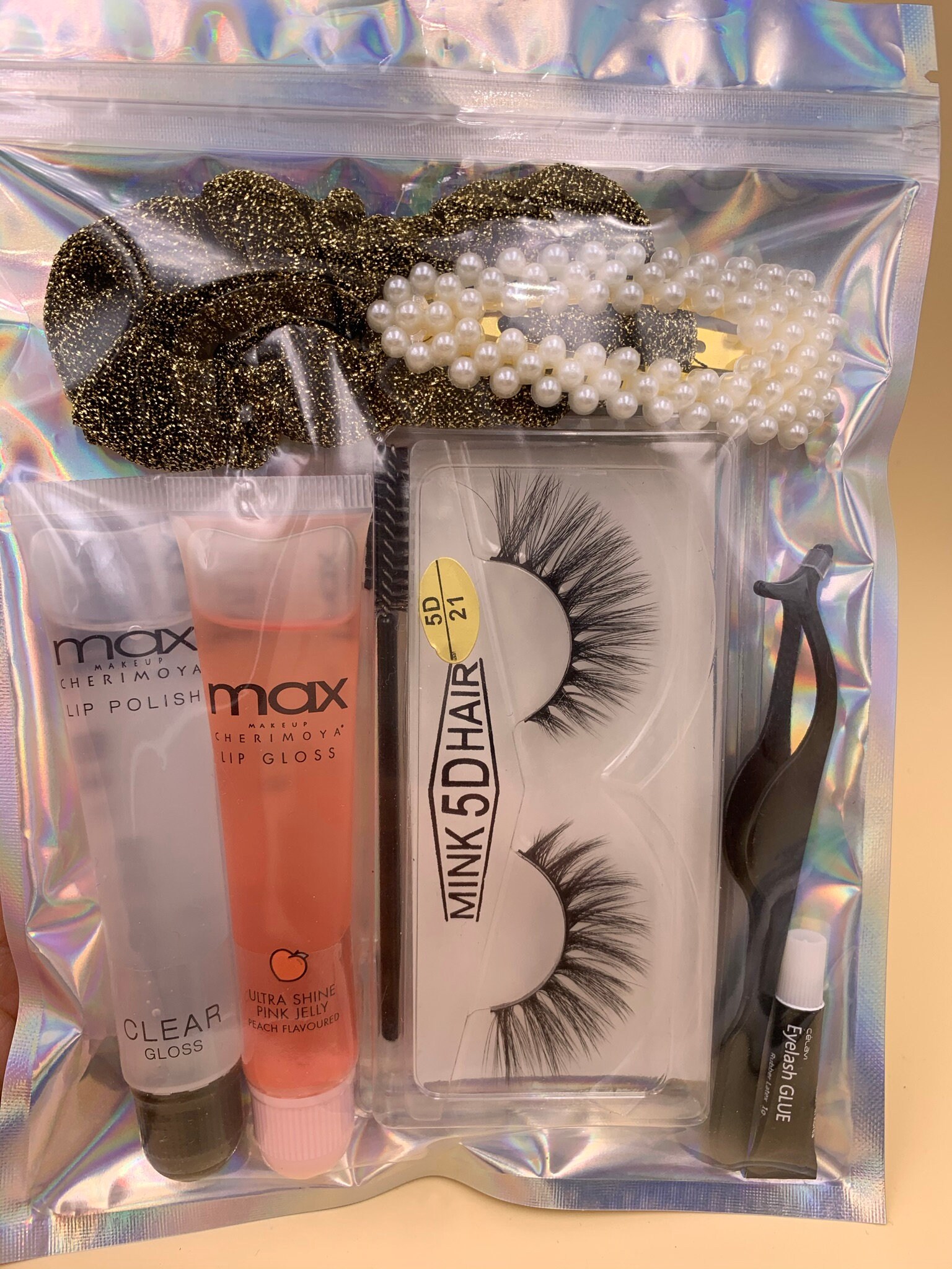 Lip gloss eyelash bundle Faux Mink Eyelash Etsy