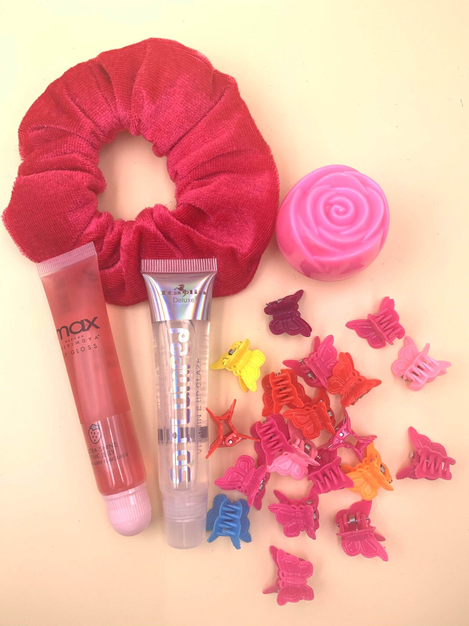 Cute Lip Gloss Bundle Lip Care Hair Clip Bundle Color Etsy