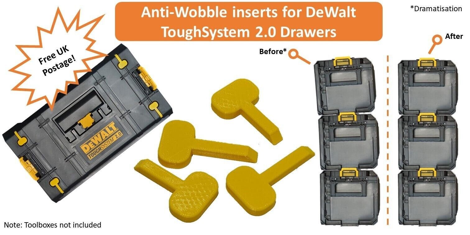 Dewalt Toughsystem V2.0 Drawers Anti Wobble Stabilising Inserts 