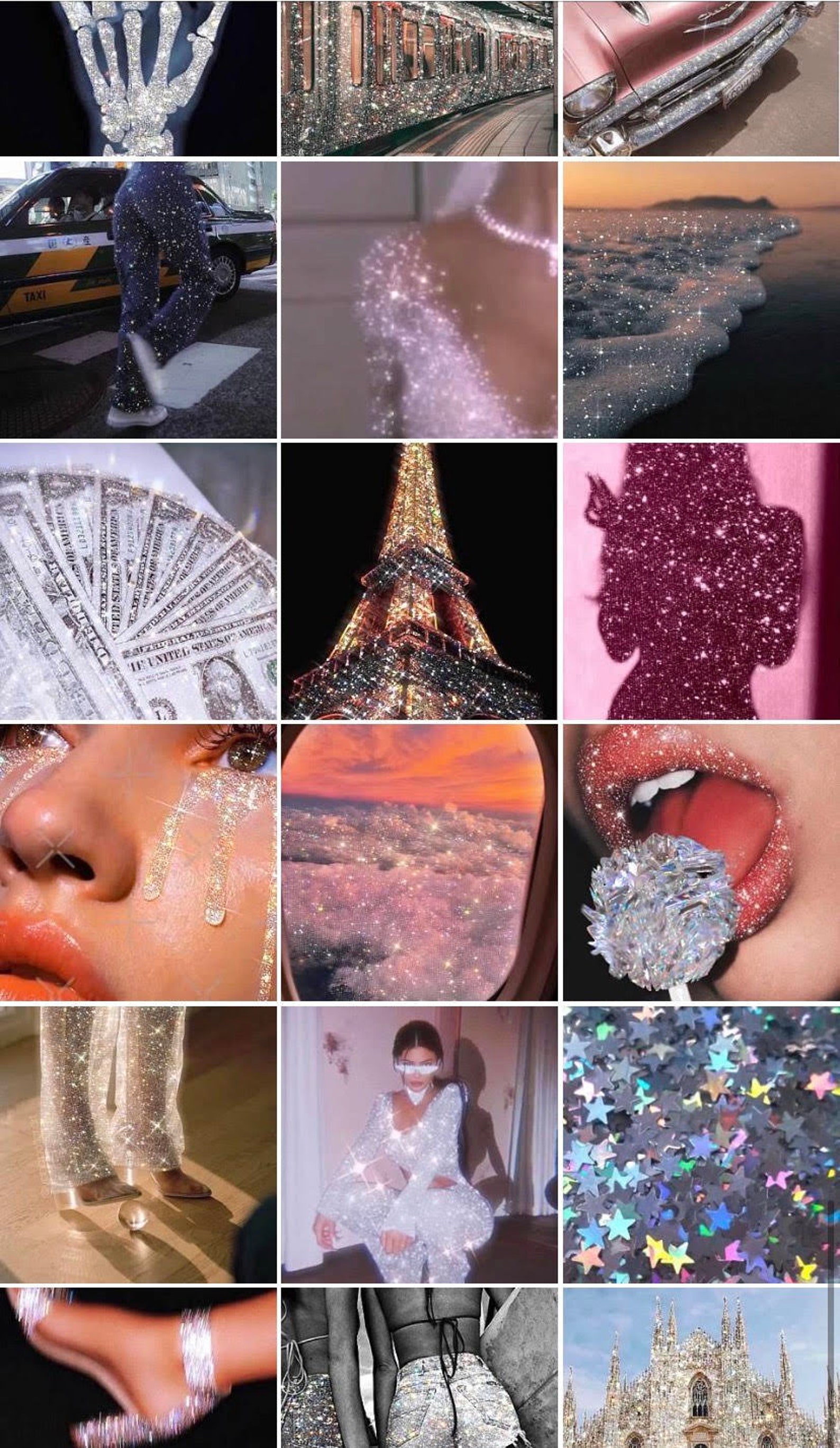 Glitter Sparkle Aesthetic 60 piece wall collage bundle Etsy