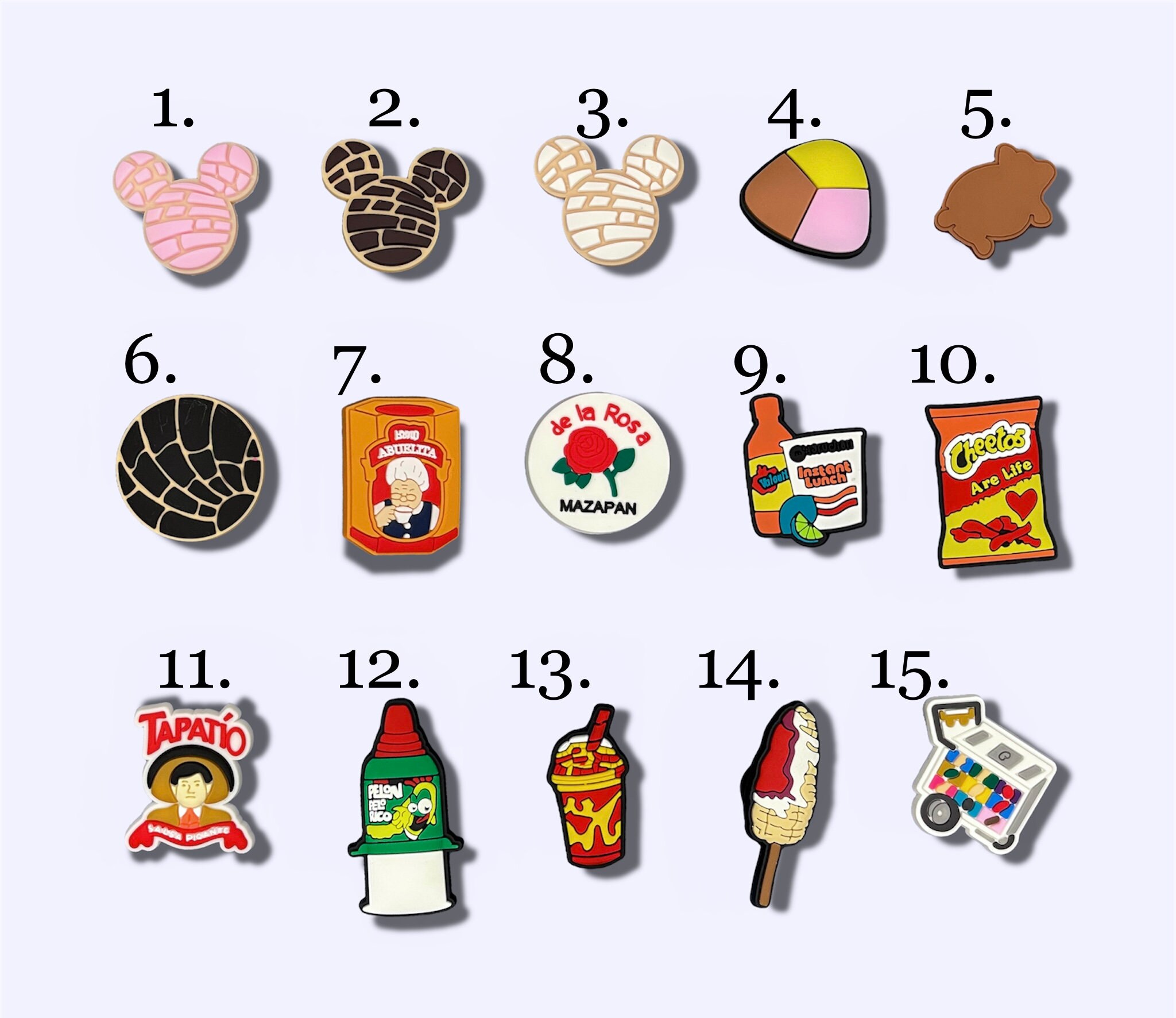 Mexican Inspired Croc Charms Shoe Decor Food Charms Shoe Etsy