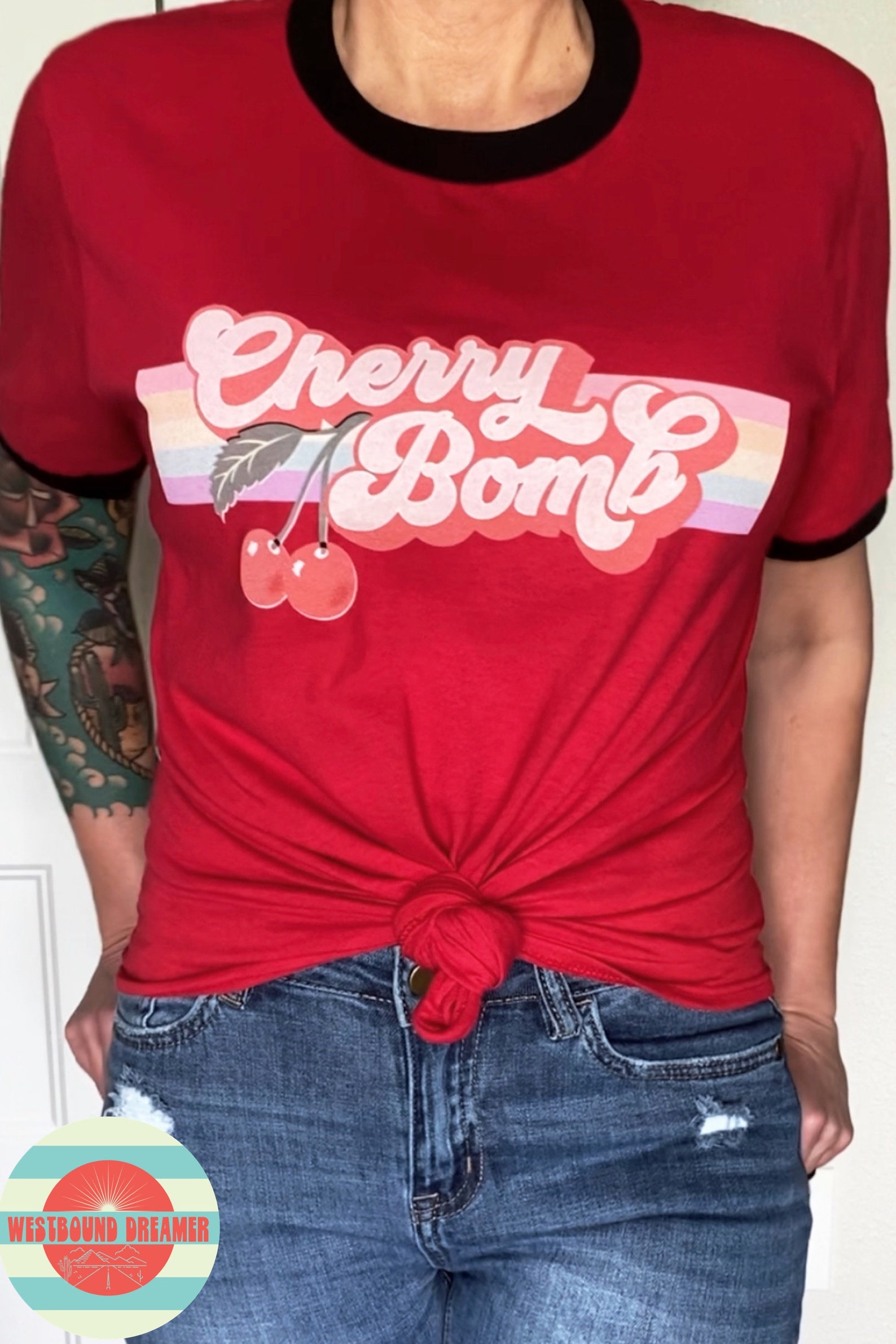 Cherry Bomb Shirt 70s Ringer T Shirt Vintage Retro T Shirt Etsy