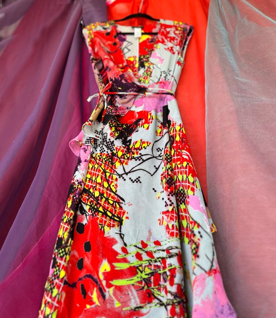 BAZAR CHRISTIAN LACROIX ワンピース Vintage 2000s Christian Lacroix Bazar Colorful Wrap Dress