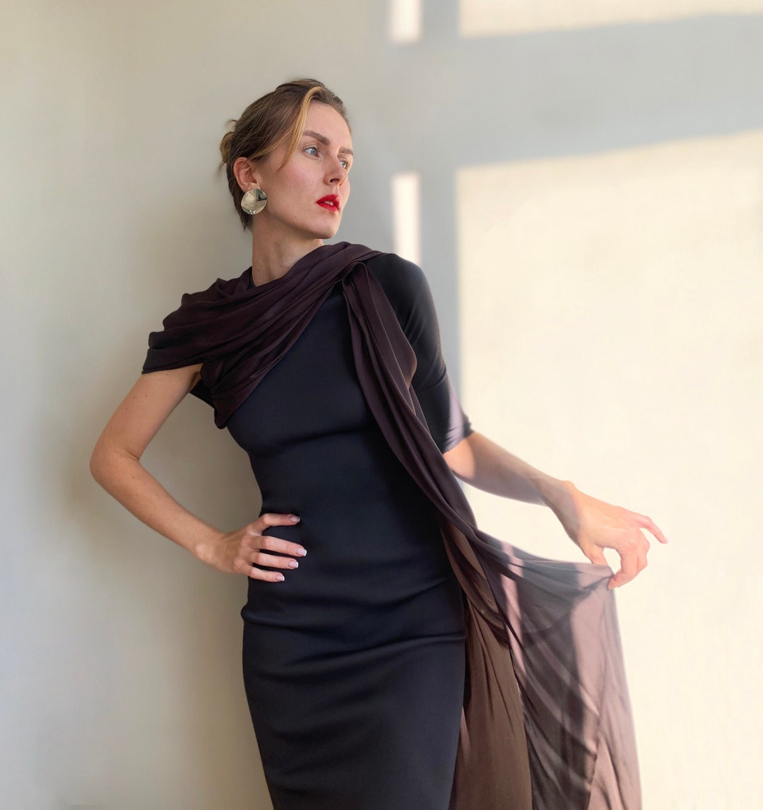 ワンピース LANVIN KNEE SCARF DRESS TWISTED BACK Lanvin KNEE SCARF DRESS TWISTED BACK | bernardellistores