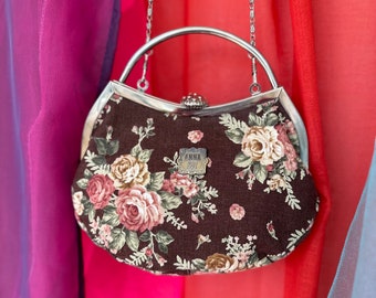 Vintage 2000s Anna Sui Beige Floral Print Coin Purse, Female