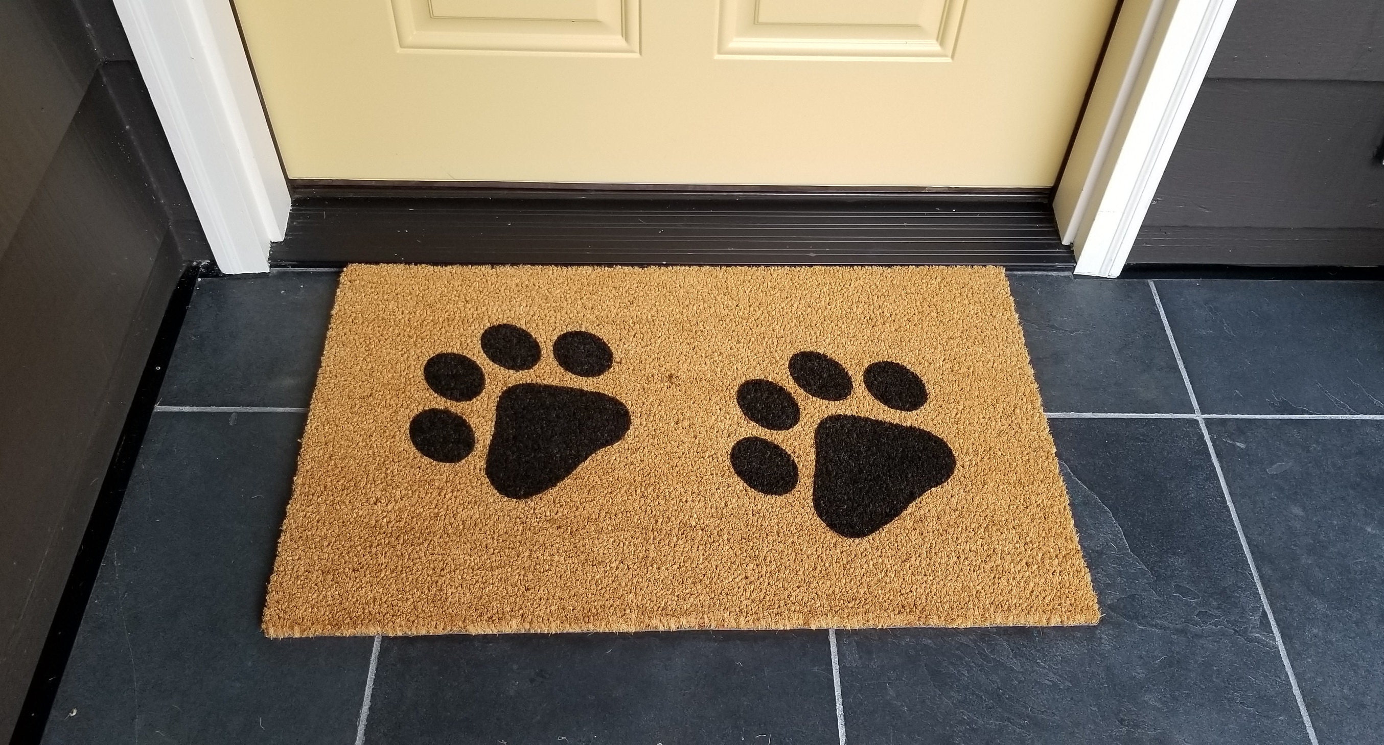 Dog paw print outdoor mat Cat paw print mat Dog Etsy