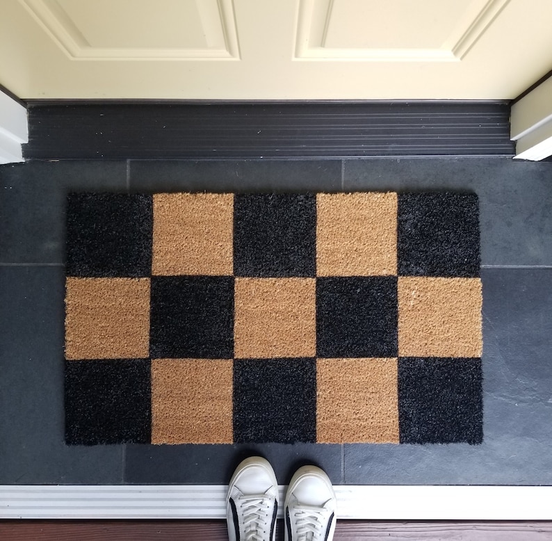 Checkerboard Welcome Mat