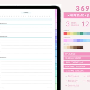 369 Manifestation Journal, Digital 369 Method Manifestation Journal, Manifest Planner, Goodnotes Manifestation Planner, Law of Attraction