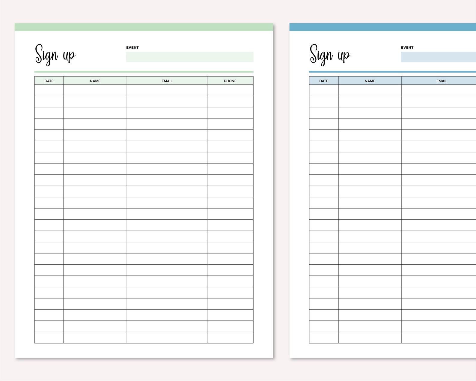 Printable Sign up Sheet Email Sign Up Customer Sign In Sign Etsy