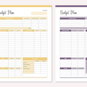 Printable Monthly Budget Planner, Budget Template, Finance Planner, Budget Plan, Financial Journal, Monthly Budget Sheet, A4 and Letter image 8