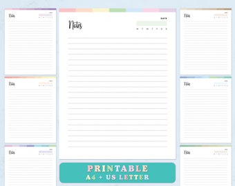 Lined Notes Template Printable | Notes Template