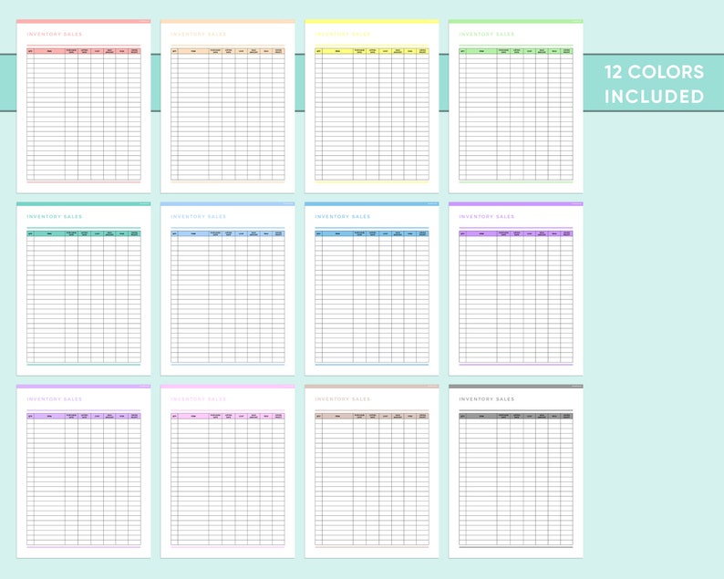 Editable Inventory Tracker Printable, Fillable Inventory Sheet ...