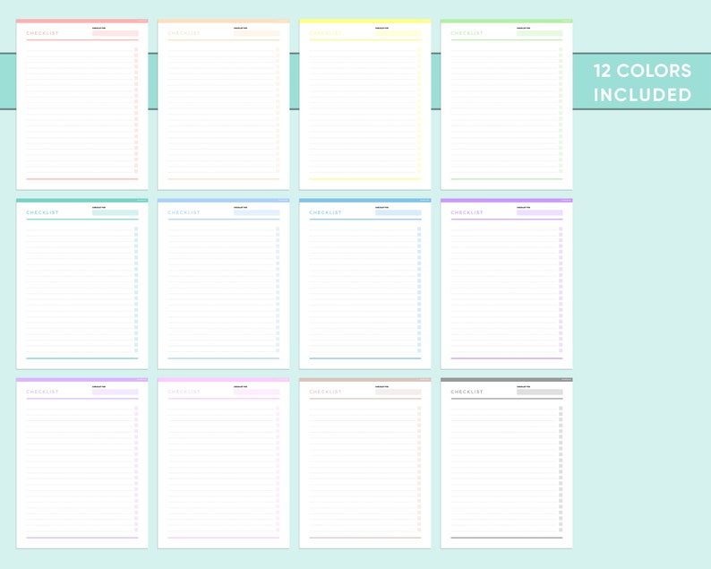 Editable Blank Checklist Printable, Fillable Checklist for Daily ...