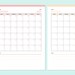 Editable Blank Calendar Template Printable, Calendar PDF, Monthly ...