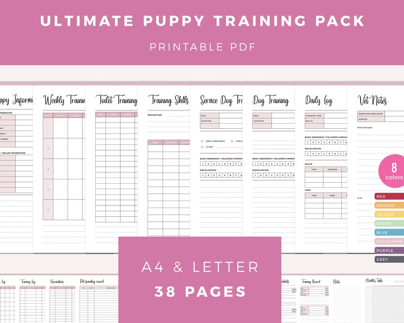Printable Dog Training Planner