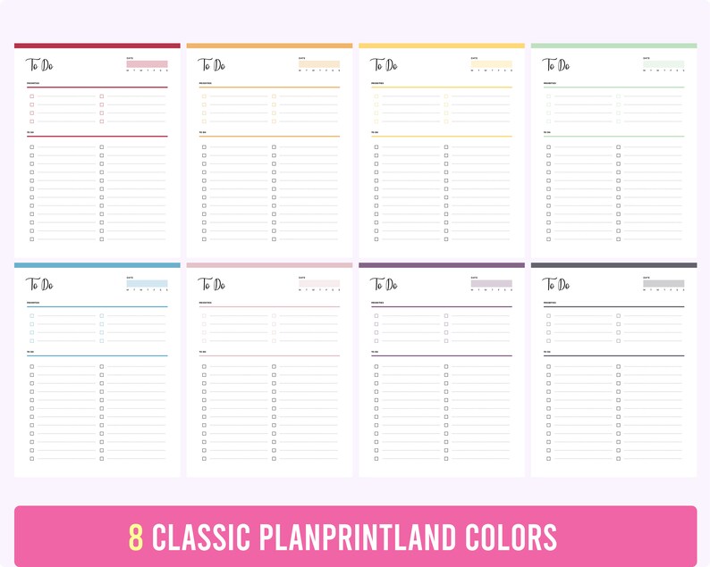 To Do List Printable | A4 & US Letter - Etsy Israel
