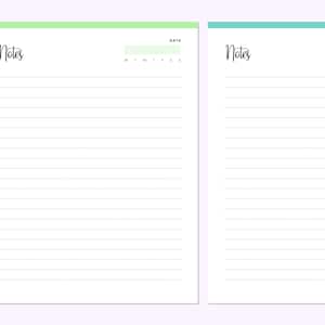 Printable notes page