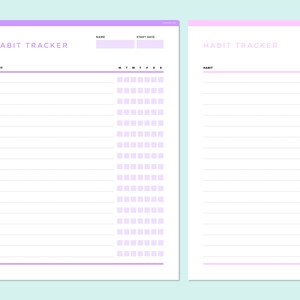 Editable Weekly Habit Tracker Printable, Fillable Daily Checklist ...