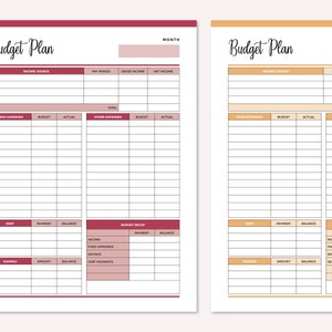 Printable Monthly Budget Planner, Budget Template, Finance Planner, Budget Plan, Financial Journal, Monthly Budget Sheet, A4 and Letter image 7