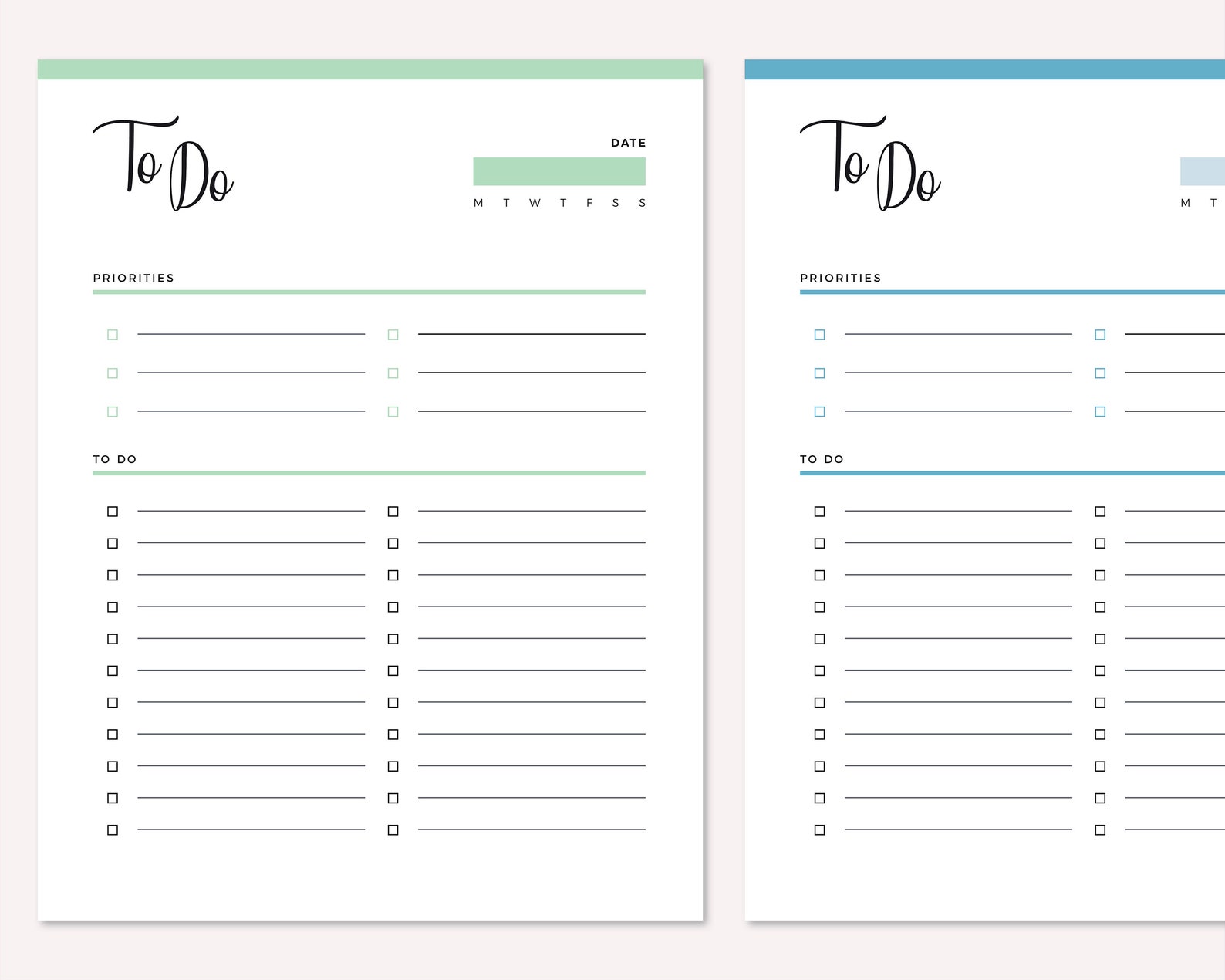 Printable to Do List | Daily, Weekly To-do Pdf Planner Checklist | A4 ...