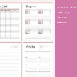 Printable Dog Training Planner, Puppy Training Planner, Service Dog Dog ...