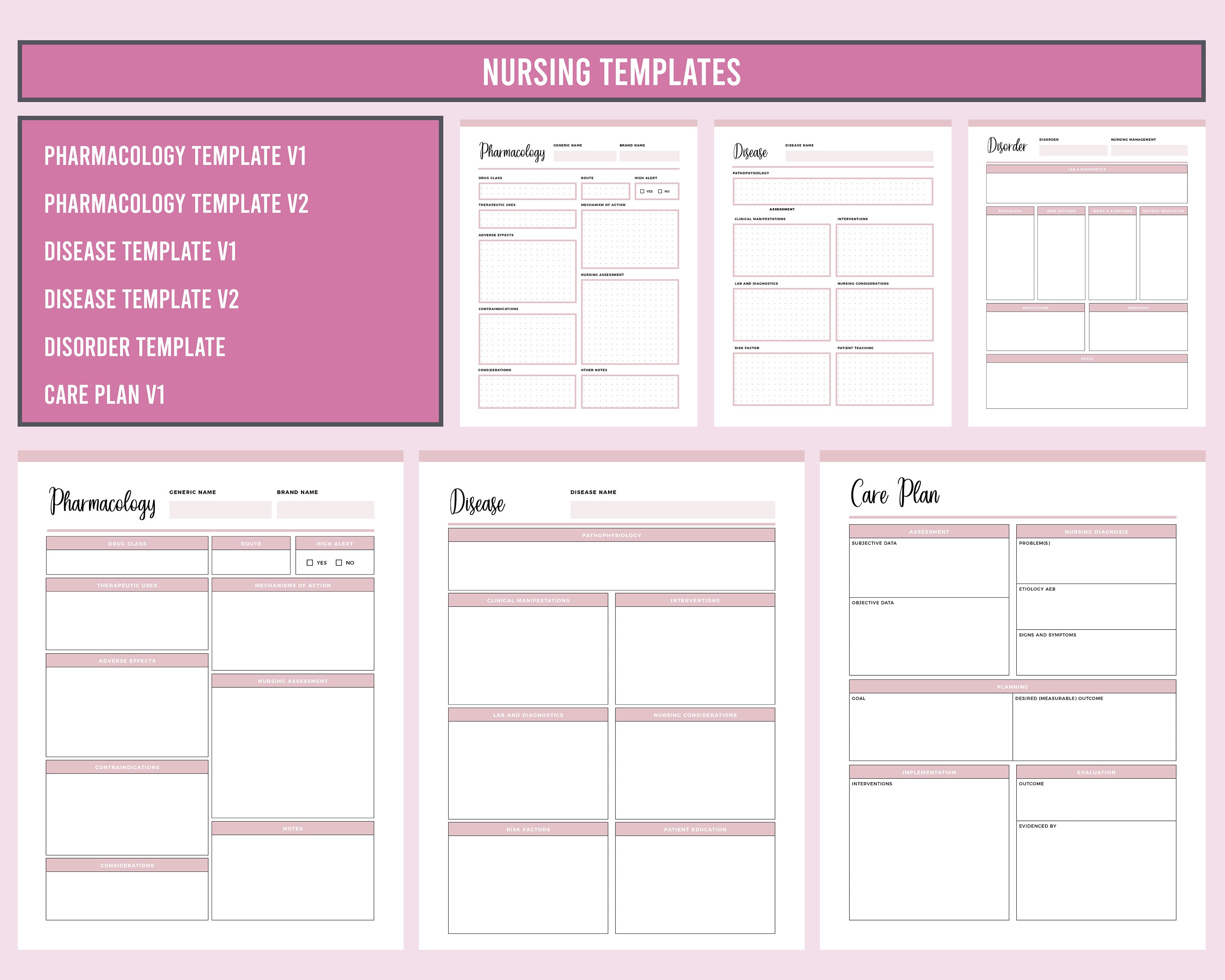Student Nurse Planner Printable Nursing Student Planner Etsy Australia