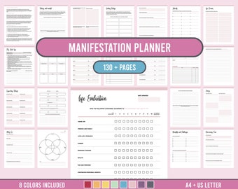 Manifestation Journal Printable | Manifestation Planner | Law of Attraction Guide | Goal Planner | Manifesting Planner Gratitude PDF