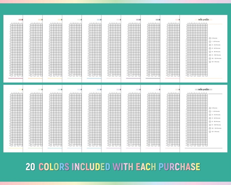 A5 Violin Practice Tracker, Printable Violin Training Journal, Simple ...