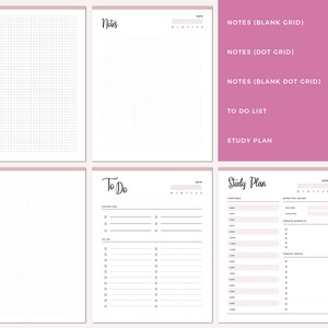 Student Planner Printable Pack, Study Planner, School and College ...