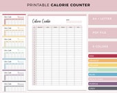 Calorie Tracker Printable, Calorie Counter, Calorie Deficit, Calorie Planner, Calorie Count, Calorie Defecit Tracker, Calorie Counting