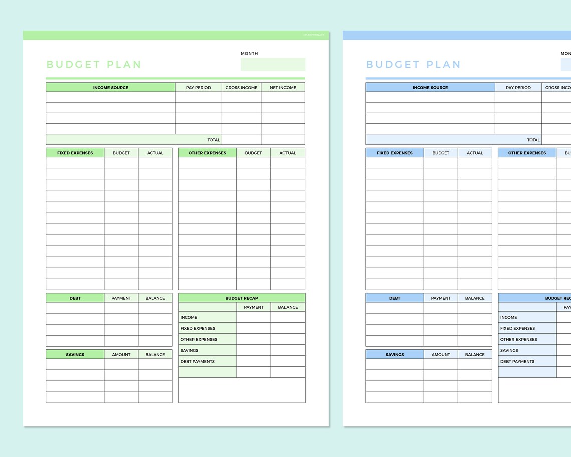 Editable Budget Planner Printable Fillable Budget Template - Etsy