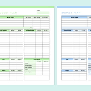 Editable Budget Planner Printable, Fillable Budget Template, Monthly ...