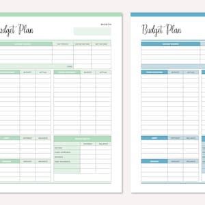 Printable Monthly Budget Planner, Budget Template, Finance Planner, Budget Plan, Financial Journal, Monthly Budget Sheet, A4 and Letter image 6