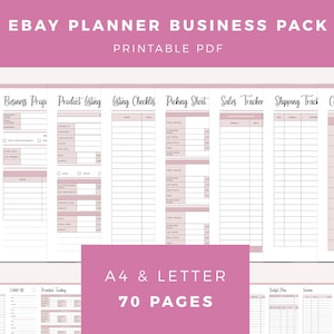 Ebay Planner Printable, Ebay Listing Template, Online Reseller planner Ebay Seller Binder, Retail Arbitage, Online Seller, A4 and Letter
