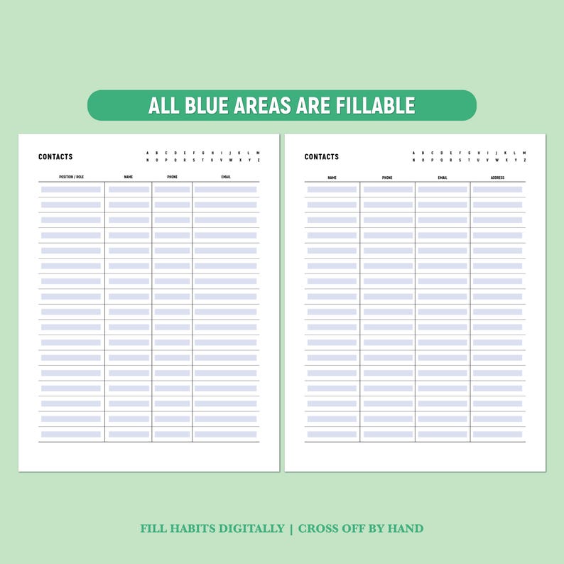 Address Book Templates