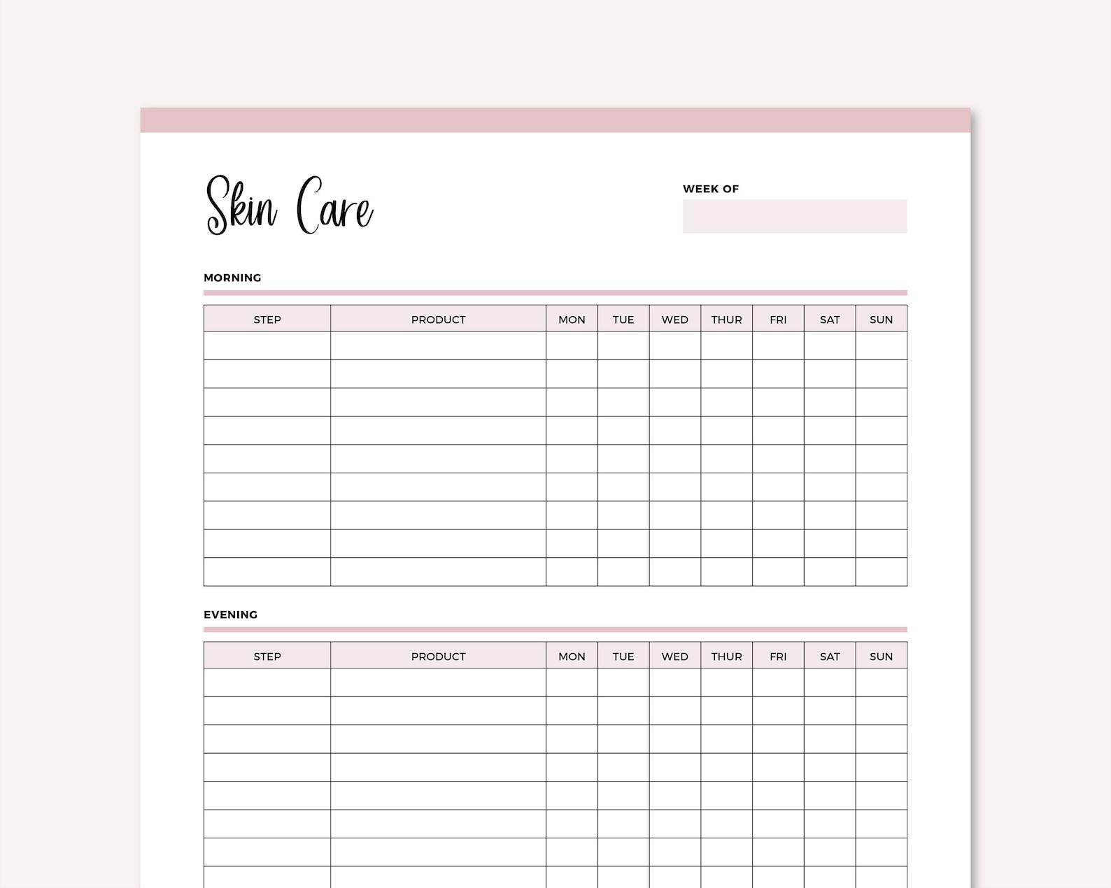 Skincare Routine Printable Skin Care Routine Skincare - Etsy