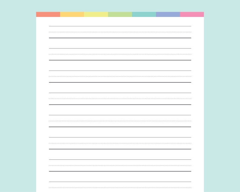 Printable Kids Handwriting Practice Paper Preschool Writing - Etsy