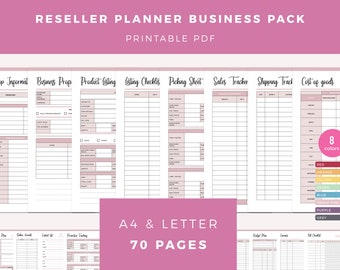 Reseller Planner Printable, Online 2nd Hand Sales Binder, Small Business Organizer, Online Shop planner, A4 and Letter size reselling pack