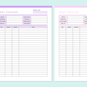 Editable Debt Payment Tracker, Fillable Debt Tracker, Debt Payoff ...