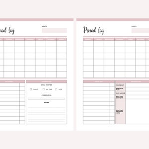 Printable Period Tracker Period Journal Ovulation Tracker - Etsy