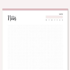 Printable Dot Grid Notes Pages, Print at Home Journal Pages, Instant ...