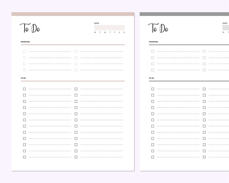 To Do List Printable | A4 & US Letter - Etsy Israel