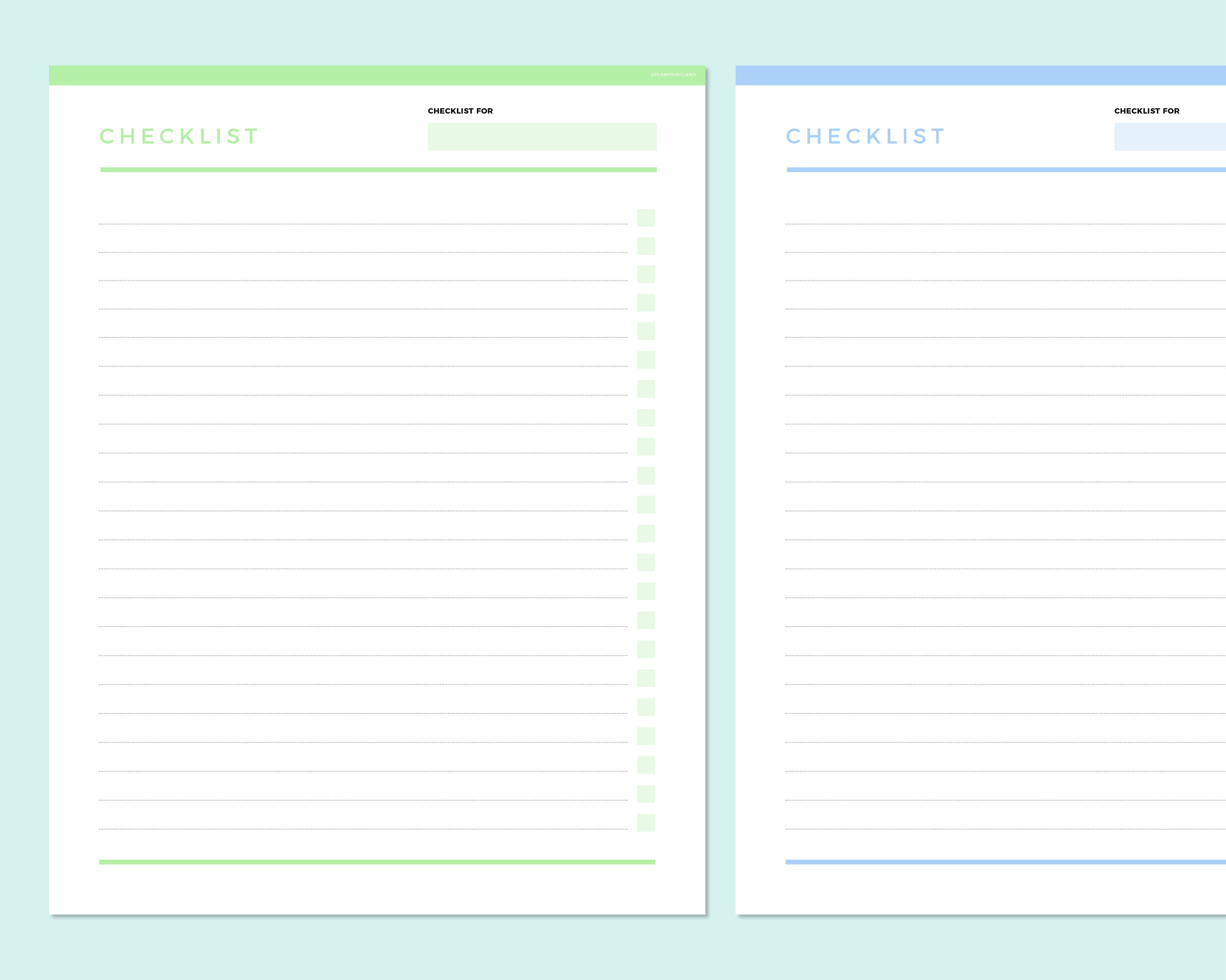 Editable Blank Checklist Printable, Fillable Checklist for Daily ...