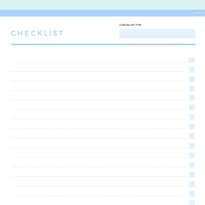 Editable Blank Checklist Printable, Fillable Checklist for Daily ...