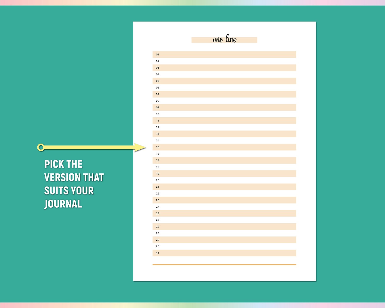 A5 One Line A Day Template, Printable Daily Sentence Tracker, Printable ...